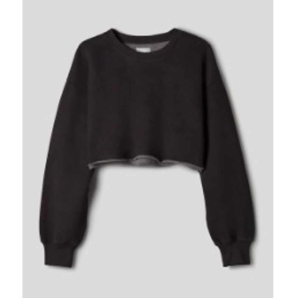 Aritzia Black Cropped Sweatshirt - Picture 5 of 5